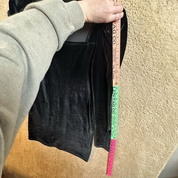 Reformation Lunar Square Neck Puff Sleeve Black Velvet Rebel Chic Mini Dress M - Picture 16 of 16